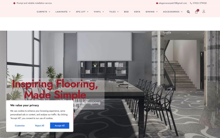 Ekrānuzņēmums no elegancecarpets.co.uk