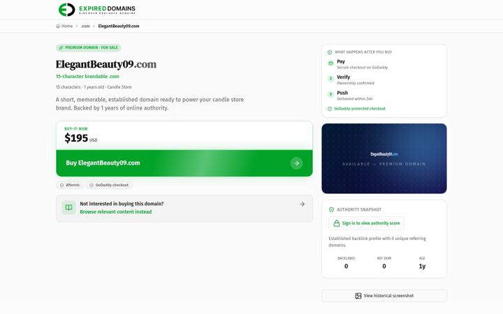 Screenshot of elegantbeauty09.com