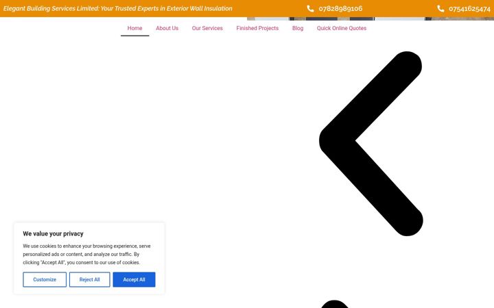 Ekrānuzņēmums no elegantbuilding.co.uk