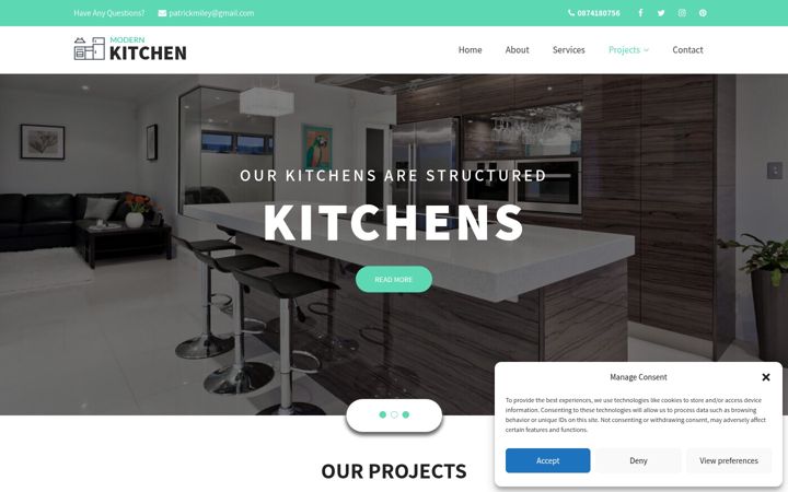 Screenshot of elegantfurnituresandkitchens.com