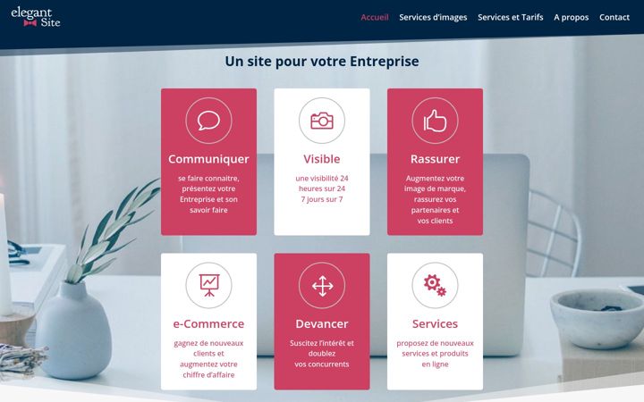 Screenshot stránky elegantsite.fr