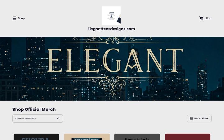 Screenshot of elegantteedesigns.com