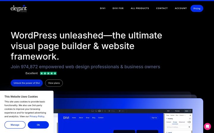 Skærmbillede af elegantthemes.com