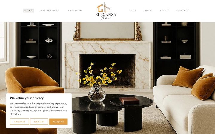 Screenshot of eleganzarooms.com
