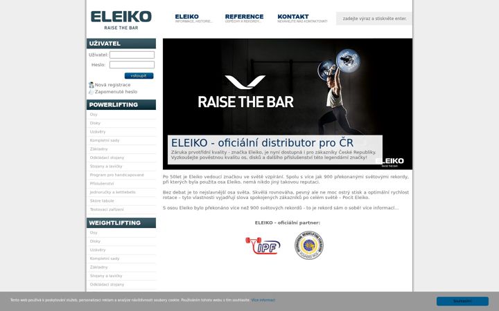 Screenshot ta' eleiko.cz
