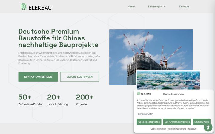 Screenshot di elek-bau.de