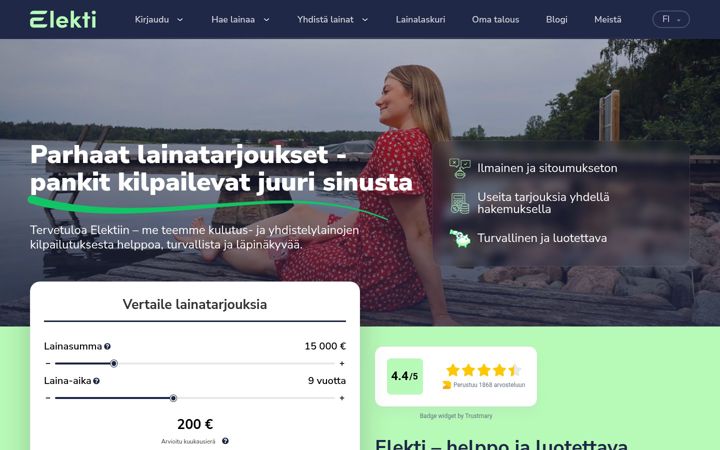 Screenshot di elekti.fi