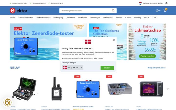 Screenshot di elektor.nl