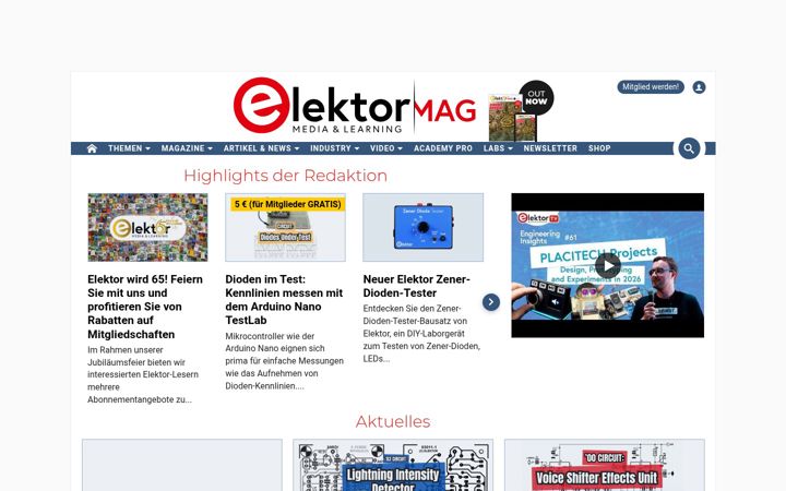 Screenshot di elektormagazine.de