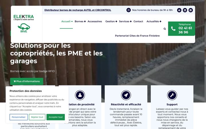 Screenshot stránky elektra-irve.fr
