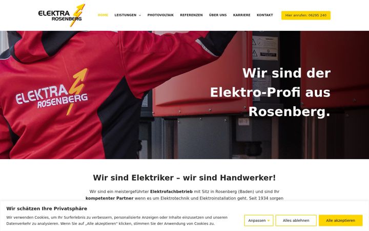 Screenshot di elektra-rosenberg.de