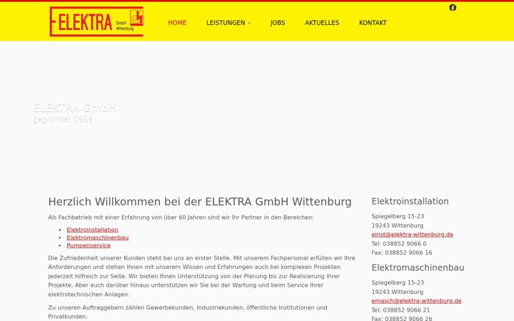 Screenshot di elektra-wittenburg.de