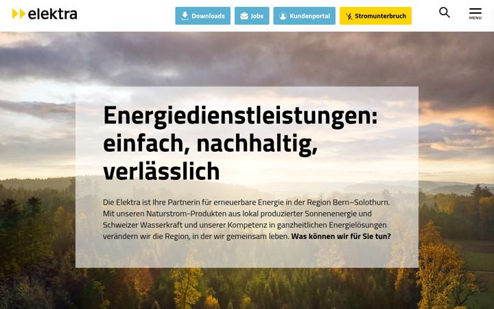 Skjermbilde av elektra.ch