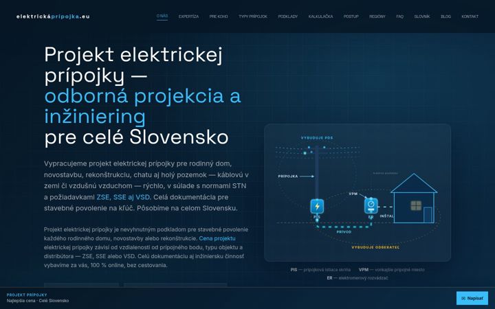 Capture d'écran de elektrickapripojka.eu
