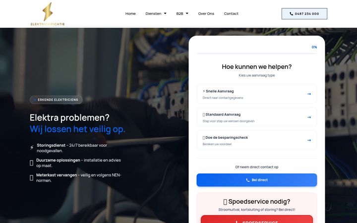 Skærmbillede af elektrickificatie.nl