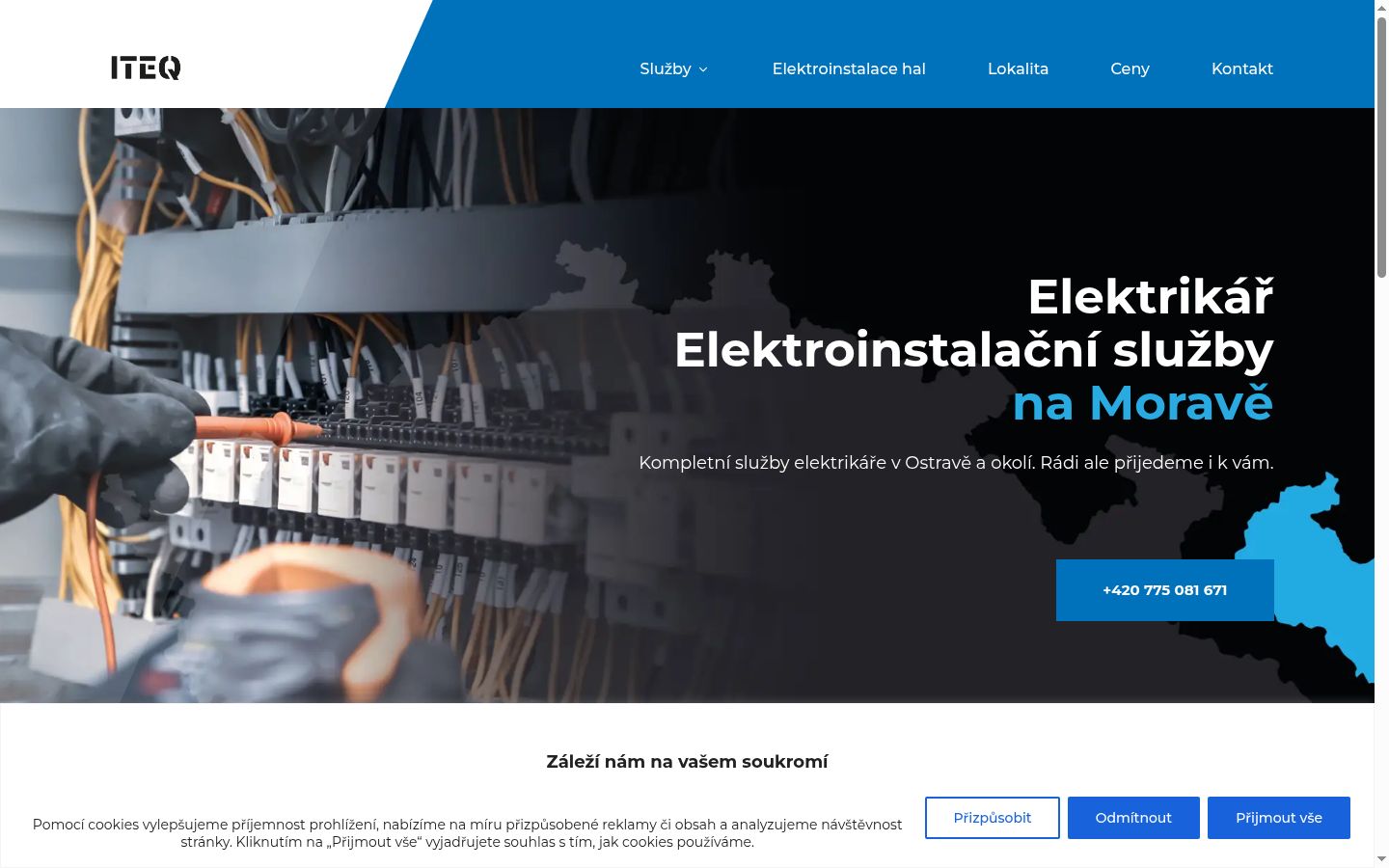 Snímek obrazovky baneru souhlasu zobrazeného před jakoukoli interakcí