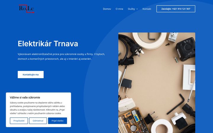 Screenshot of elektrikar-trnava.com