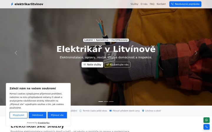Screenshot ta' elektrikarlitvinov.cz