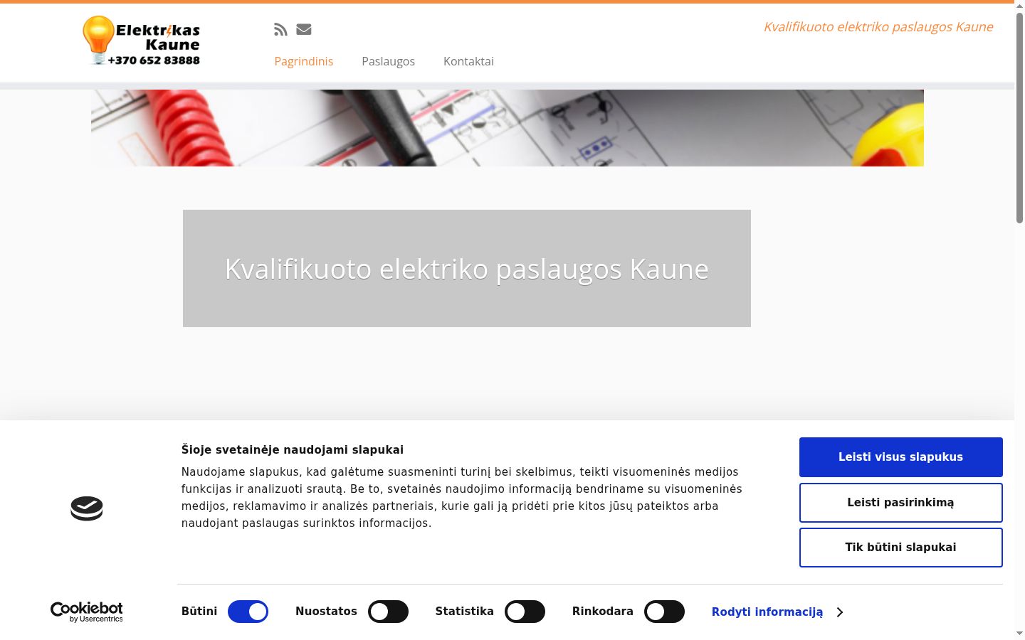 Snímek obrazovky baneru souhlasu zobrazeného před jakoukoli interakcí