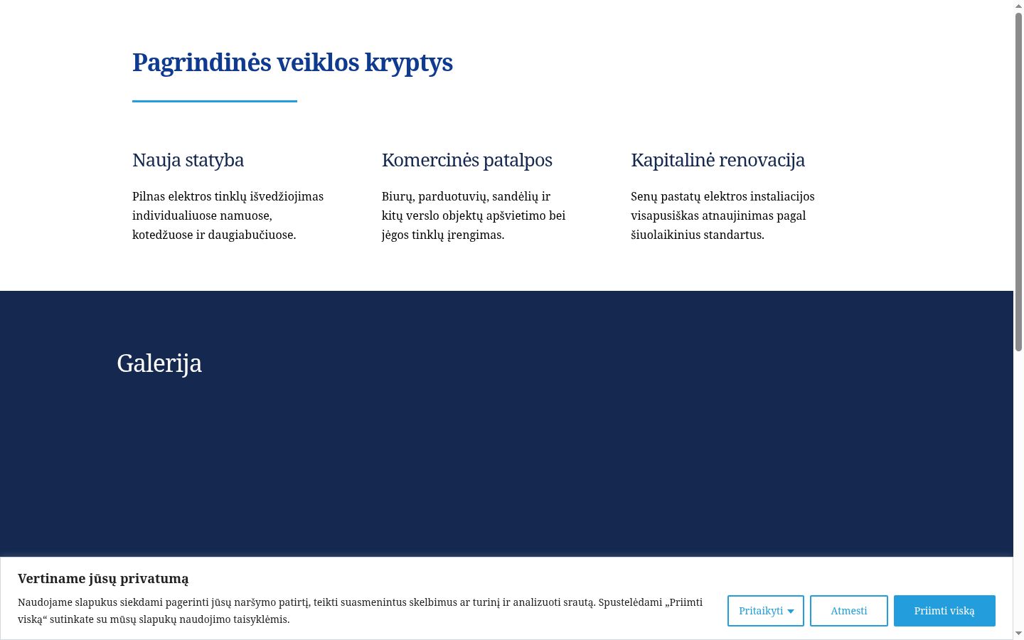 Screenshot tal-banner tal-kunsens muri qabel kwalunkwe interazzjoni