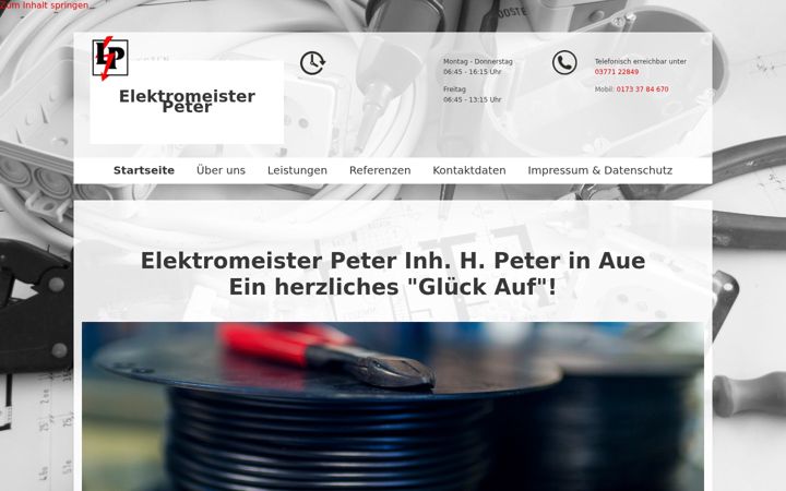 Skærmbillede af elektriker-aue.de