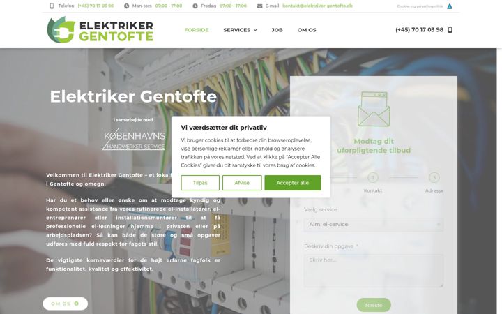Ekrano kopija elektriker-gentofte.dk
