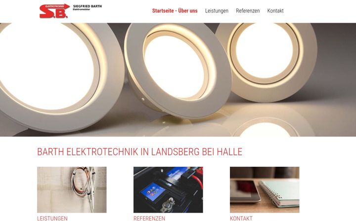 Screenshot di elektriker-landsberg-halle.de