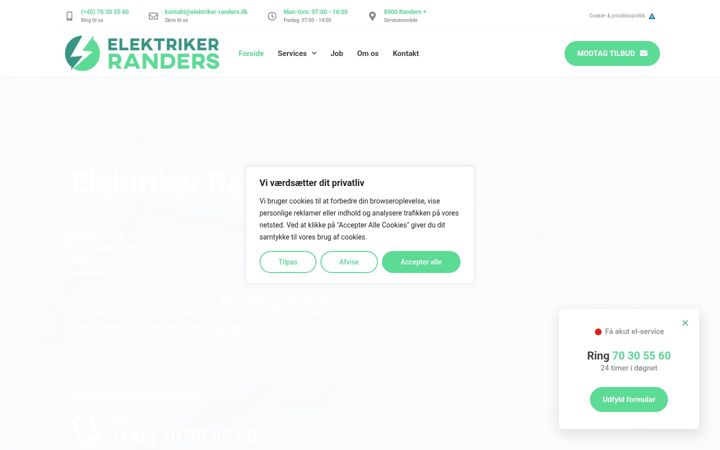 Ekrano kopija elektriker-randers.dk