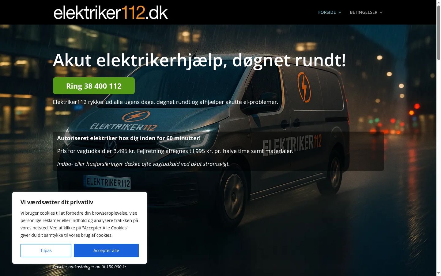 Screenshot del banner di consenso mostrato prima di qualsiasi interazione