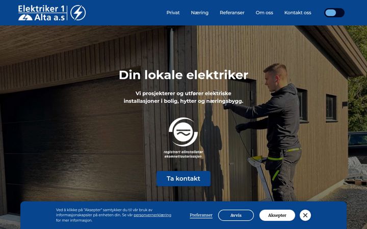 Képernyőkép: elektriker1alta.no