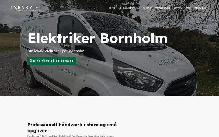 Ekrano kopija elektrikerbornholm.dk