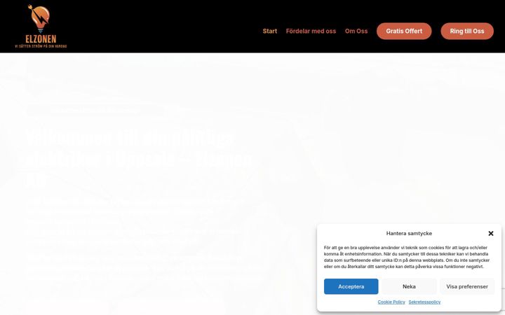 Screenshot of elektrikeriuppsala.com
