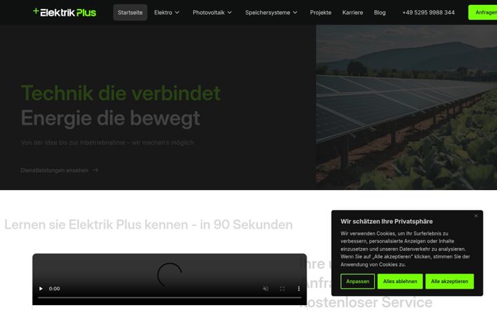 Skjámynd af elektrikplus.de