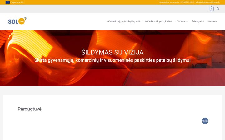 Snímek obrazovky elektrinissildymas.lt