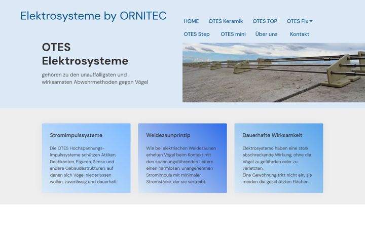 Skjámynd af elektrische-taubenabwehr.de