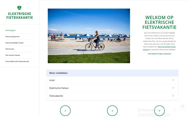 Ekrānuzņēmums no elektrischefietsvakantie.nl