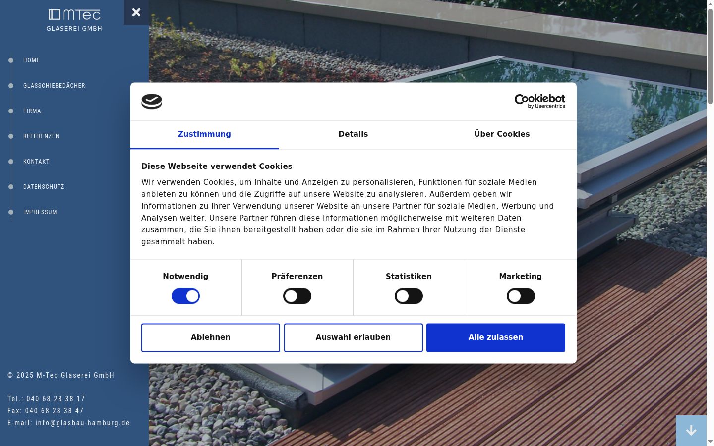 Snímek obrazovky baneru souhlasu zobrazeného před jakoukoli interakcí