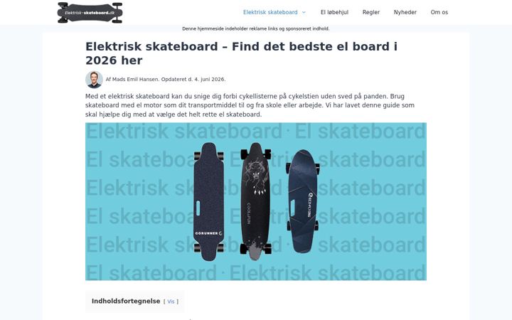 Skjámynd af elektrisk-skateboard.dk