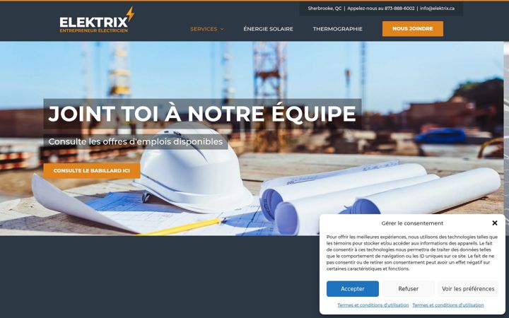 Captura de ecrã de elektrix.ca
