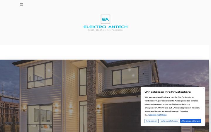 Skjámynd af elektro-antech.de