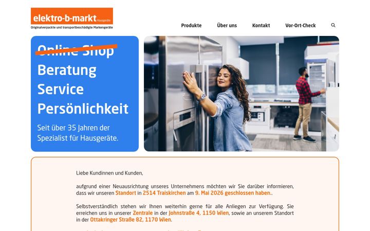 Zrzut ekranu elektro-b-markt.at