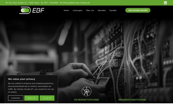 Capture d'écran de elektro-bau-franken.de