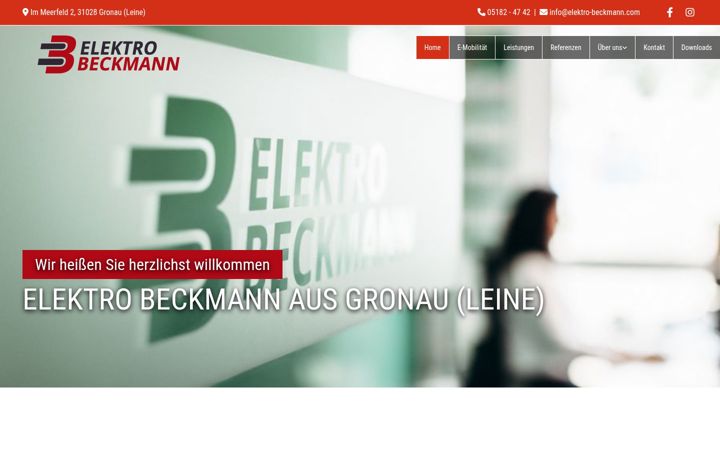 Screenshot of elektro-beckmann.com