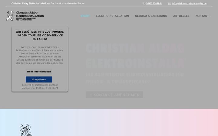 Screenshot van elektro-christian-aldag.de