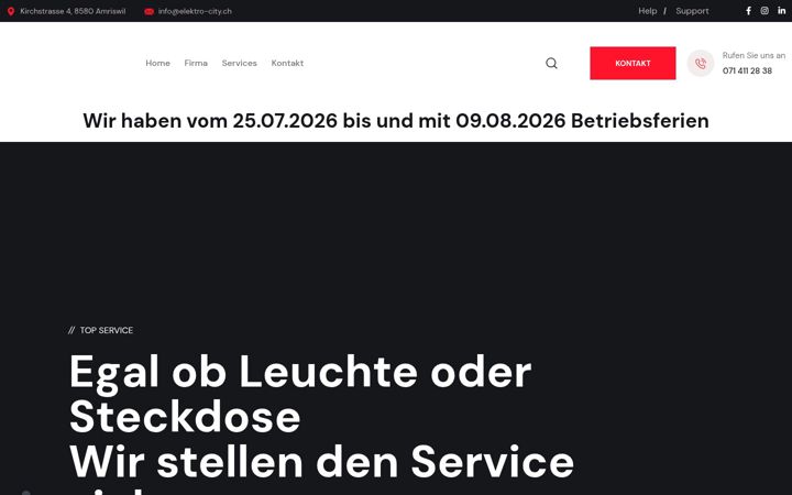 Skjermbilde av elektro-city.ch