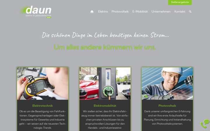 Screenshot van elektro-daun.de