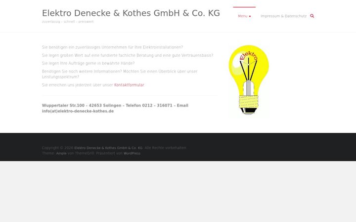 Screenshot van elektro-denecke-kothes.de