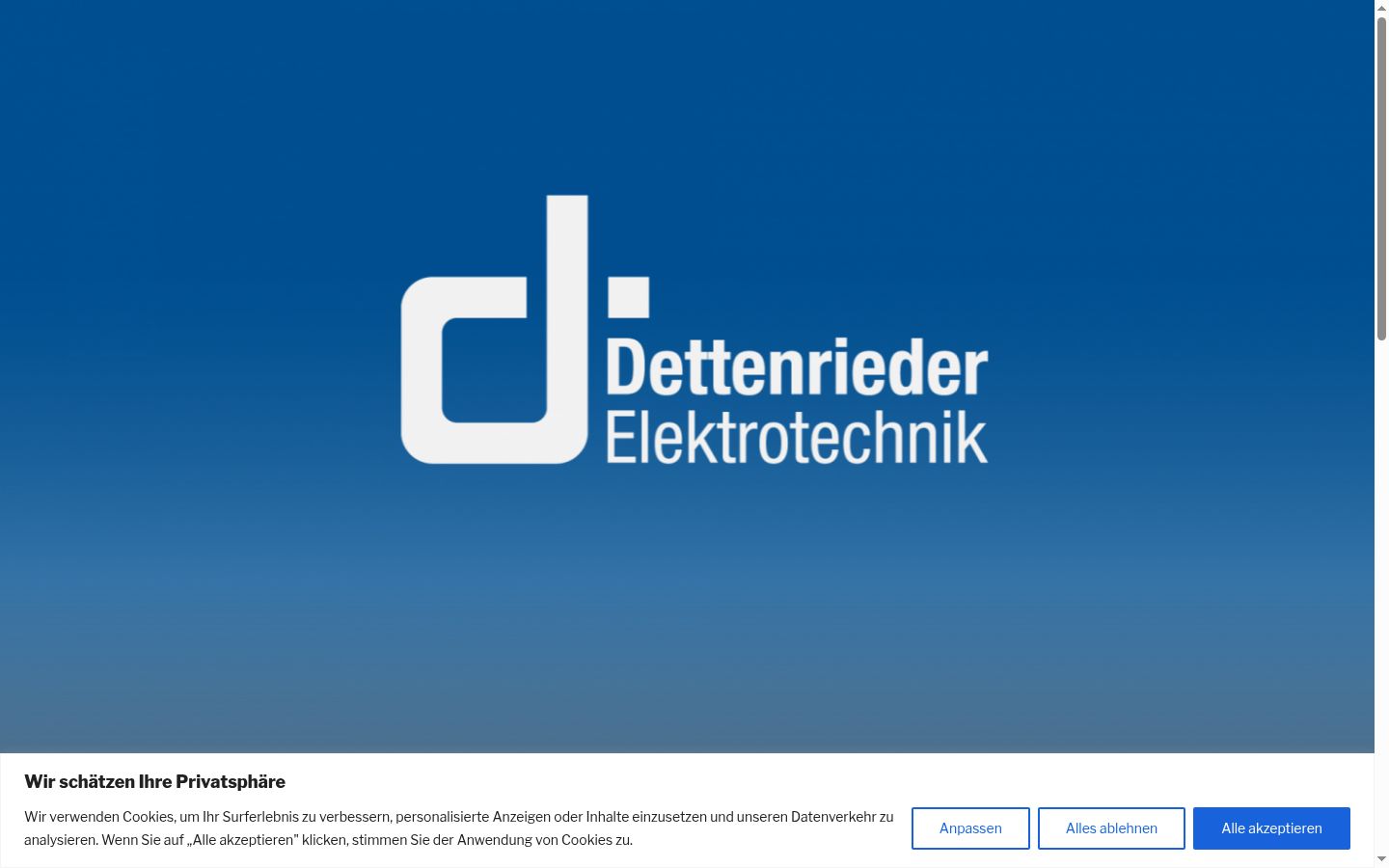 Screenshot van de toestemmingsbanner zoals getoond vóór enige interactie