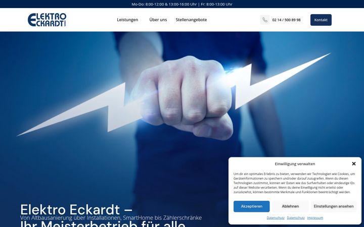 Screenshot van elektro-eckardt.de