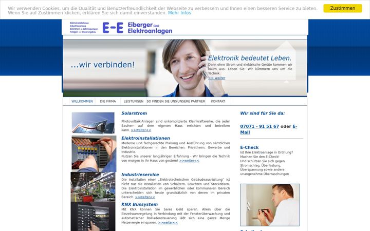 Screenshot van elektro-eiberger.de